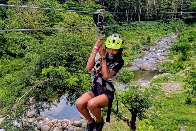 ATV Zipline Nature Walk Swing over Wishing River Kingston Jamaica - The swing over the Wishing River: Closing the day with a different kind of thrill