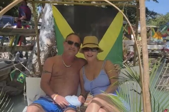 Bamboo Rafting and HorseBack Riding Excursion in OchoRios Jamaica - Guides Make the Difference: Michael, Desmond, and the Blue-Shirt Raft Instructor