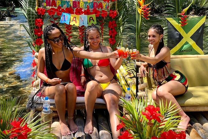Bamboo Rafting with Limestone Foot Massage Montego Bay - The limestone foot massage stop, plus swimming time