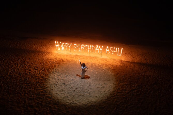 Birthday Fire Show experience in Montego Bay - Dinner-and-fire package: custom first-name sign plus dinner for 1 to 4