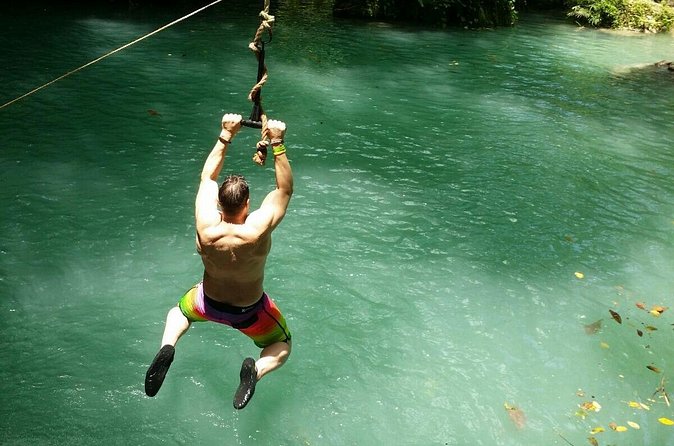 Blue Hole and Martha Brae Full-Day Tour from Montego Bay - Stop 1: Blue Hole Rope Swing, Swimming Caves, and Jump Options
