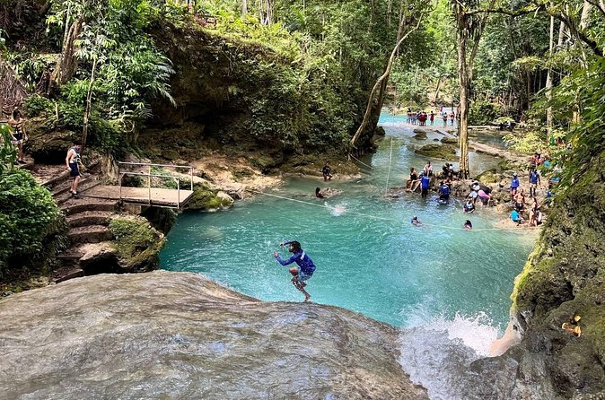 Blue Hole and River Rapids Adventure - Blue Hole near Ocho Rios: crystal water, caves, and climbing