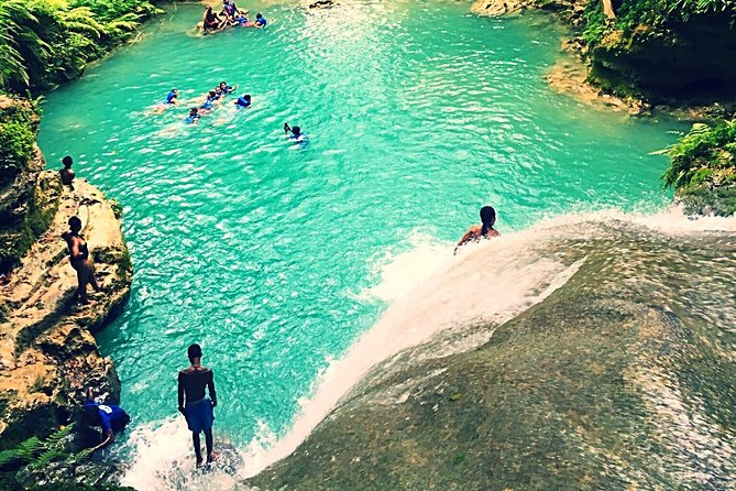 Blue Hole and Secret Falls plus Luminous Lagoon Tour - Blue Hole swimming and Secret Falls photos without the stress