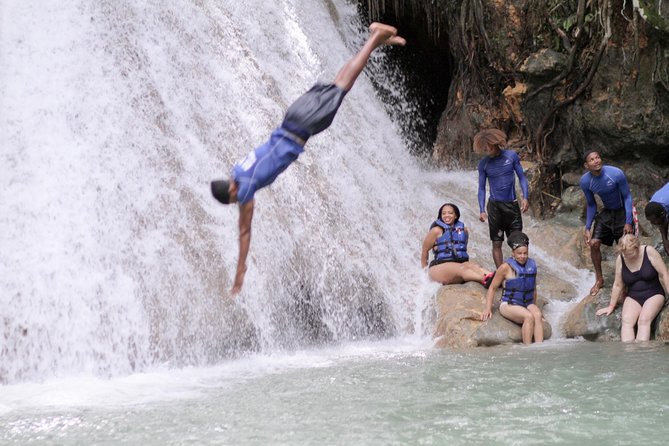 Blue Hole & Dunn's River Falls with Lunch from Negril - Blue Hole: cave time, rope swing, and three swimming pools