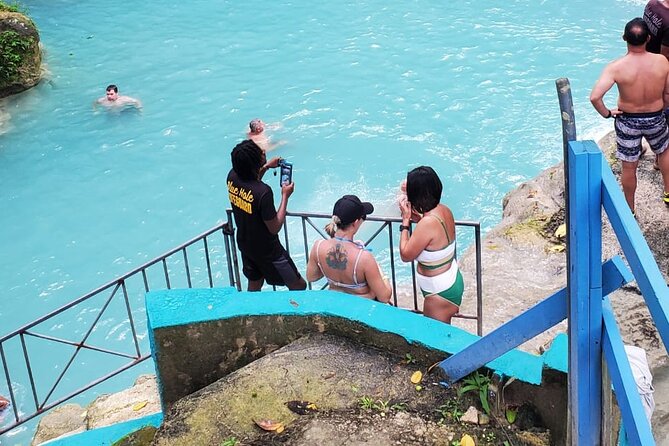 Blue Hole Falls & Ocho Rios from Montego Bay & Falmouth Jamaica - Green Grotto Caves: Limestone, an Underground Lake, and History