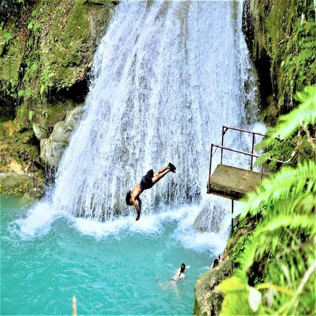 Blue Hole, Secret Falls, and Dunn's River Falls Combo Day-Tr - Blue Hole: cliff jumping, rope swinging, and the best kind of messy