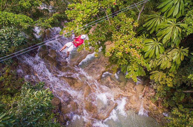 Dunn's River Falls and Zipline (Over the Falls) Adventure Tour from Ocho Rios - Dunn’s River zipline over the falls: 7 lines, 4 jungle bridges, and those high views