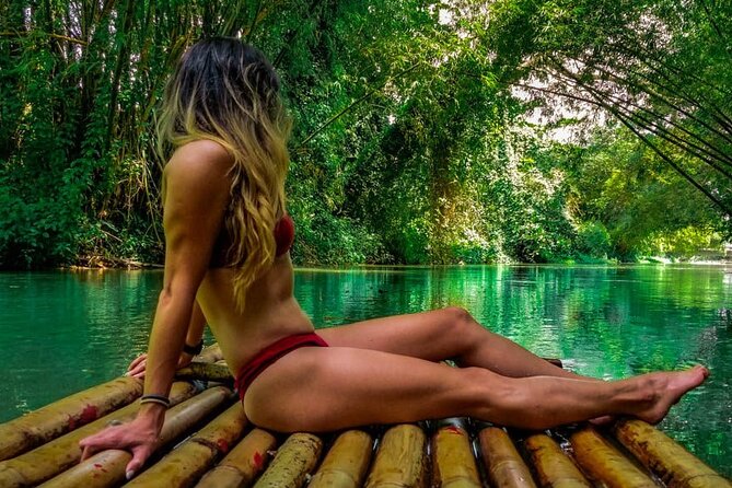Dunn's River Falls, Blue Hole, Bamboo Rafting, Horseback Combo - White River bamboo rafting: calm water and local-style fun