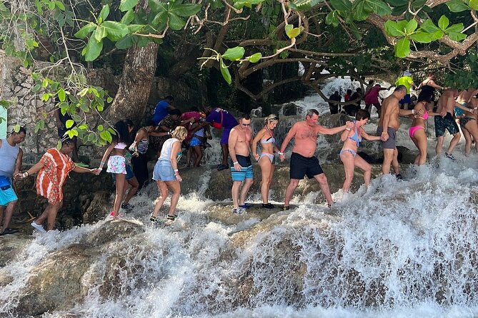 Dunn's River Falls Climb and Beach Include Entry Fee (ᵔᵕᵔ) - Scotchies Drax Hall for jerk chicken: quick taste, pay at your own pace