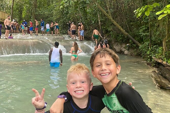 Dunn's River Falls Climb and Beach Include Entry Fee (ᵔᵕᵔ) - Climbing Dunn’s River Falls: 600 feet, guide help, real effort