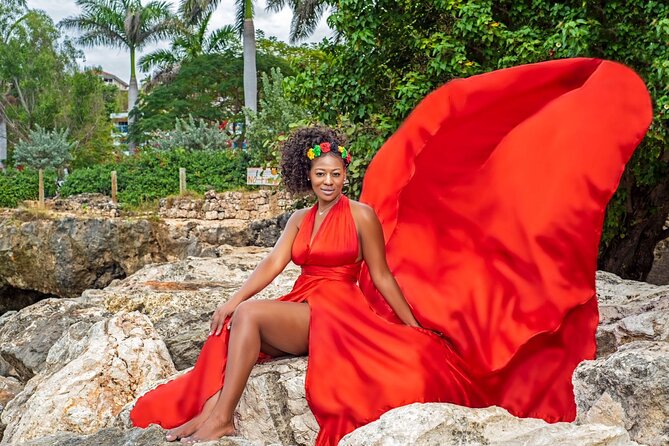 Flying Dress Photoshoot at Doctors Cave Beach Montego Bay Jamaica - What Happens During the 45 Minutes