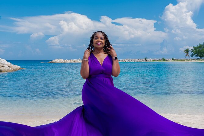 Flying Dress Photoshoot at Doctors Cave Beach Montego Bay Jamaica - Value and Price: Is $300 Per Person Fair for This?
