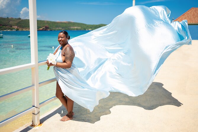 Flying Dress Photoshoot in Jamaica - What’s Included: 10 Edited Digital Images and a Full Rental Hour