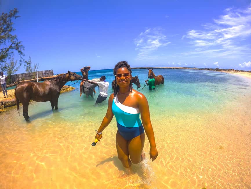 From Falmouth: Horseback Ride and Swim Beach Trip - The 1-Hour Trail Ride Through Jamaican Farmlands (and Real Views)