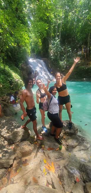 From Montego Bay: Blue Hole Waterfall Experience - Ocho Rios stop: beer, street food, and a quick look at horse riding