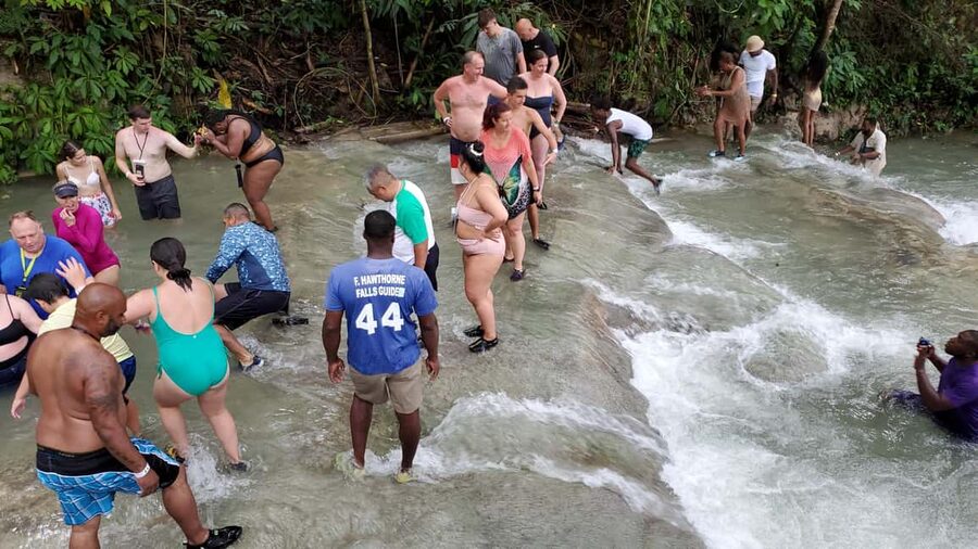 From Montego Bay: Dunn’s River Falls Experience - Natural pools, water massage, and Caribbean cooling off