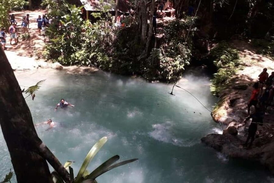 From Ocho Rios: Blue Hole & Dunn's River Falls Tour - Cool Blue Hole Ocho Rios: Swimming, Swings, and Cliff Jumps
