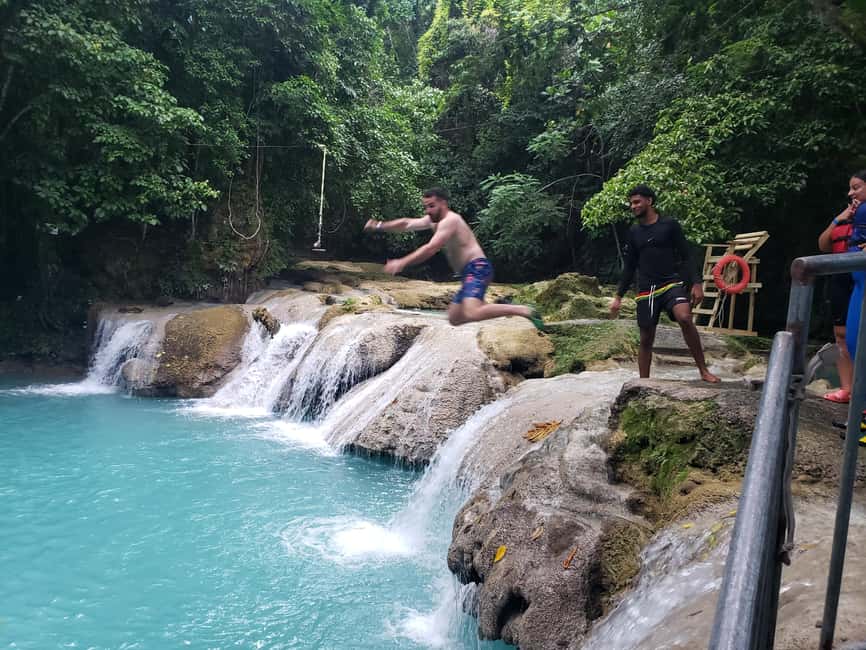From Ocho Rios: Blue Hole Secret Waterfall & Highlight Tour - The Blue Hole experience, where your comfort level sets the tempo