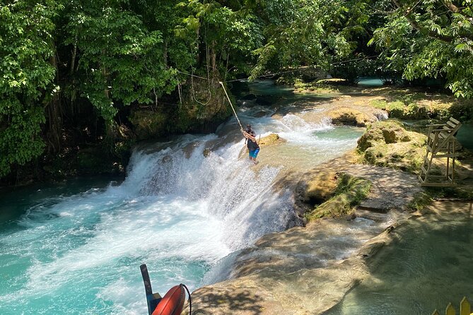 Full Day Rafting, Horse Back Riding and Blue Hole in Jamaica - Blue Hole in St. Ann: Waterfalls and Time to Get In