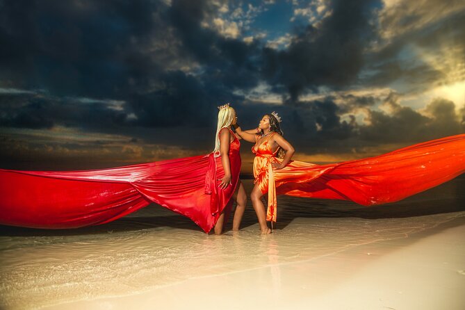 Jamaica Flying Dress Photoshoots - Doctors Cave Beach: what to expect during the 1-hour flying dress shoot