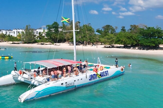 Jamwest Beach Negril Family Catamaran Cruise Pick up from Lucea - Negril coastline and the in-between hour: why that second stop matters