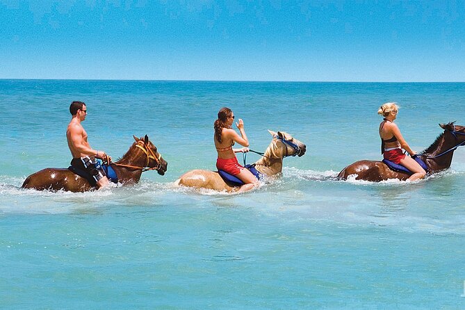 Lethe Bamboo Rafting, ATV, Horseback Riding Tour in Montego Bay - Stop 3 at Chukka Caribbean Adventures: horseback riding and an ocean splash