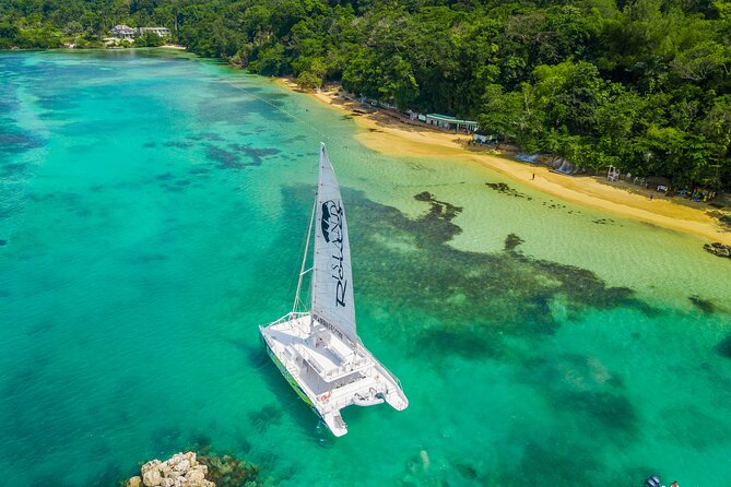 Lovers Rock Catamaran Cruise From Ocho Rios - What you get on board: open bar, snacks, and the DJ setup