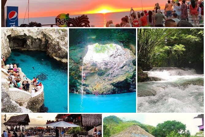 Mayfield Falls, Blue Hole & Rick's Café Tours/Weed Farm option - Blue Hole Mineral Spring: 22-foot jump or ladder swim
