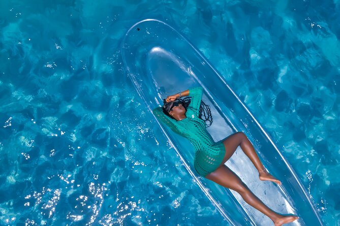 Montego Bay Clear Water Kayak Drone Photo and Video Shoot - Floating Letters and Floating Flowers: small add-on, big personality