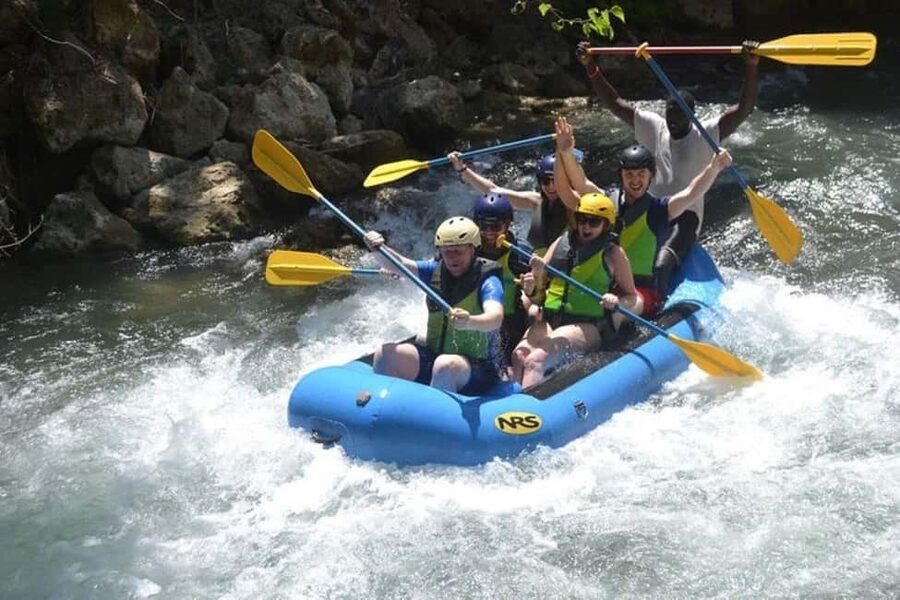 Montego Bay: Dunn's River Falls and River Rapids Adventure - Dunn’s River Falls: giant natural stairs, lagoon breaks, and guide support