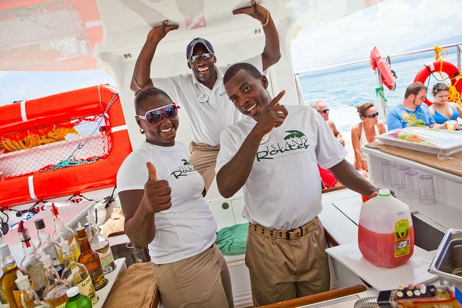 Montego Bay: Reggae Sunset Catamaran Cruise - The snorkel stop by the reef, and how to handle it