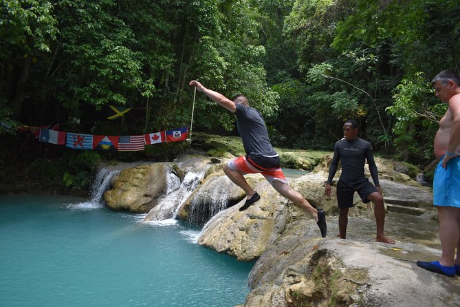Montego Bay Shore Excursion: Blue Hole & Secret Falls Tour plus Shopping - Secret Falls: woods hike, short trek, big scenery payoff