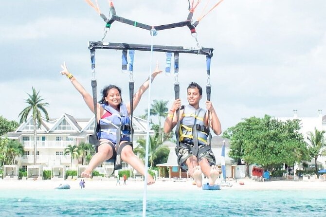 Parasailing, Blue Hole Mineral Spring, Seven Mile Beach - Time to eat, rinse, and reset between water moments