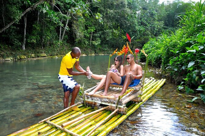 Private Bamboo Rafting along Great River with Pickup - The Bonus Moment: Limestone Foot Massage and Jungle Socks After Rafting