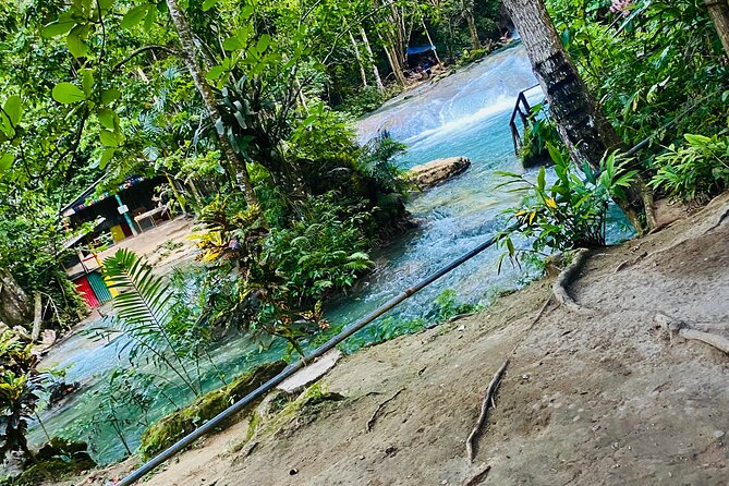 Private Horseback Riding with Blue Hole River Tour in Montego Bay - Blue Hole River time: safe water entry and the climb-up photo stretch