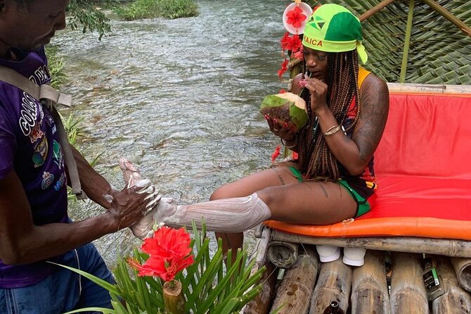 Private Montego Bay Bamboo Rafting with Limestone Foot Massage - Step onto a 30-foot bamboo raft on the Great River