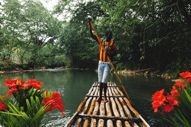Rio Nuevo Bamboo River Rafting & Dunn's River Falls - Dunn’s River Falls: wading, climbing options, and the beach at the base