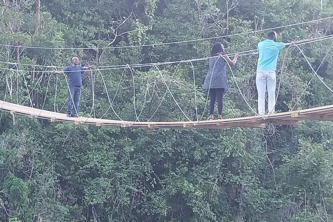 Rio Nuevo Village Ziplining - Three lines, one bridge, and the big 1000 ft river moment