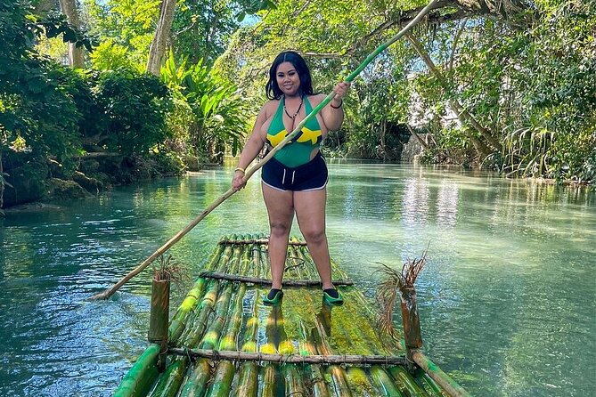 River Rafting with {Limestone Massage} & Ricks Cafe from Montego Bay - Lethe Estate Bamboo Rafts: calm water, hands-on captain talk