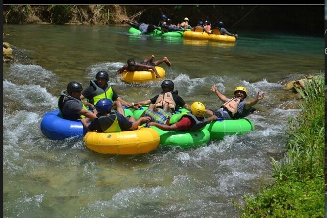 River rapids tubing rafting kayaking and beach Adventure - The Rio Bueno stop: rapids, rainforest, gorges, and villages