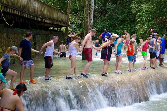 VIP Dunn River Falls and Blue Hole Experience - VIP pickup in Ocho Rios: comfort before you get wet